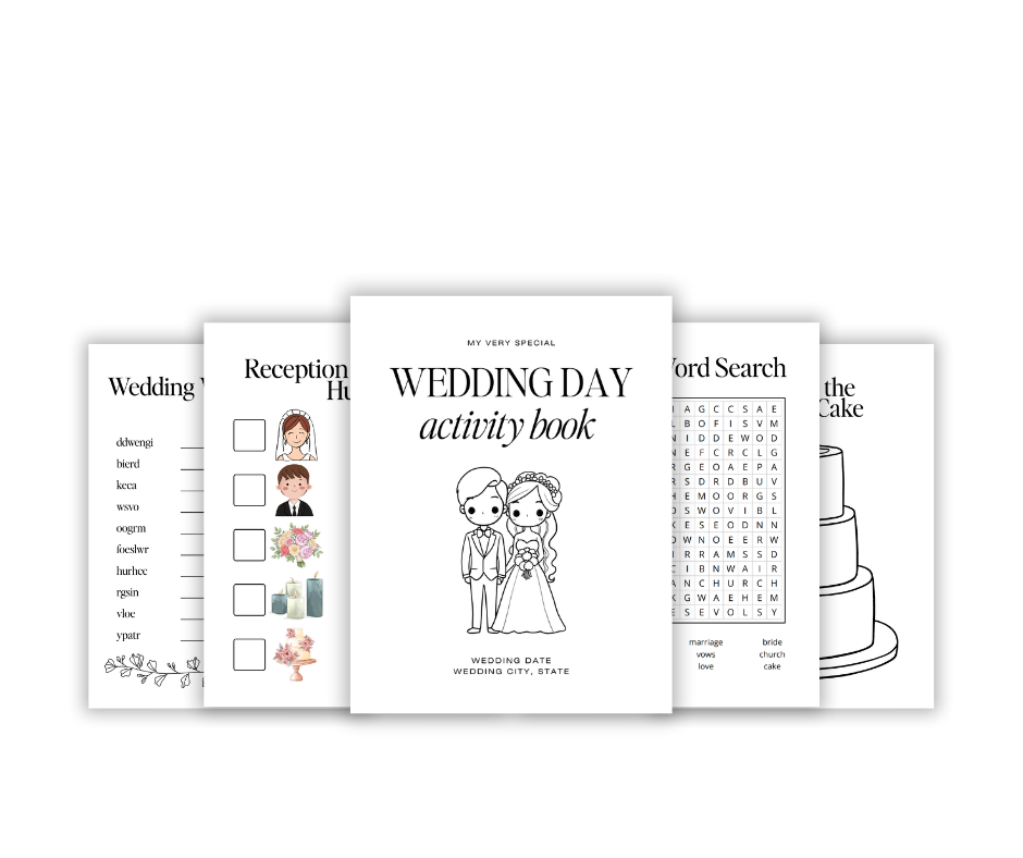 Kids Wedding Reception Activity Booklet