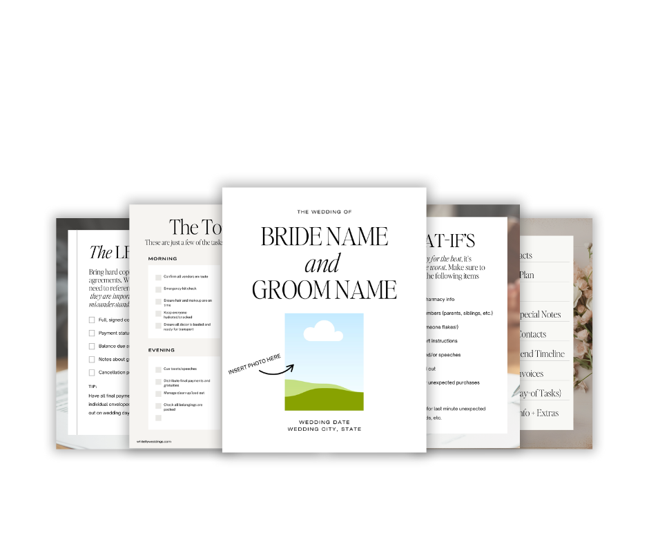 Day-of Coordination Binder Template